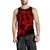 Hawaii Men Tank Top Shark and Turtle Mix Kakau Red LT9 Red - Polynesian Pride