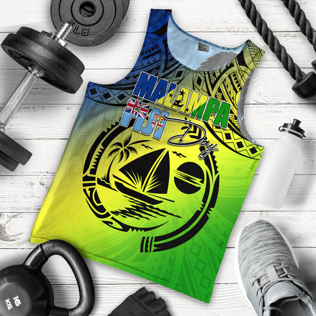 Malampa Fiji Day Men Tank Top Flags Mix Style LT7 Art - Polynesian Pride