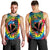 (Custom Personalised) Hawaii Rainbow Tie Dye Men Tank Top Flowers Polynesian Hawaiian Tribal LT13 - Polynesian Pride