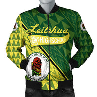 Hawaii Bomber Jacket - Leilehua High Bomber Jacket - Energetic - AH Green Unisex - Polynesian Pride