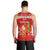 Hawaii Christmas Men Tank Top Santa Claus Surfing Simple Style - Red LT8 - Polynesian Pride