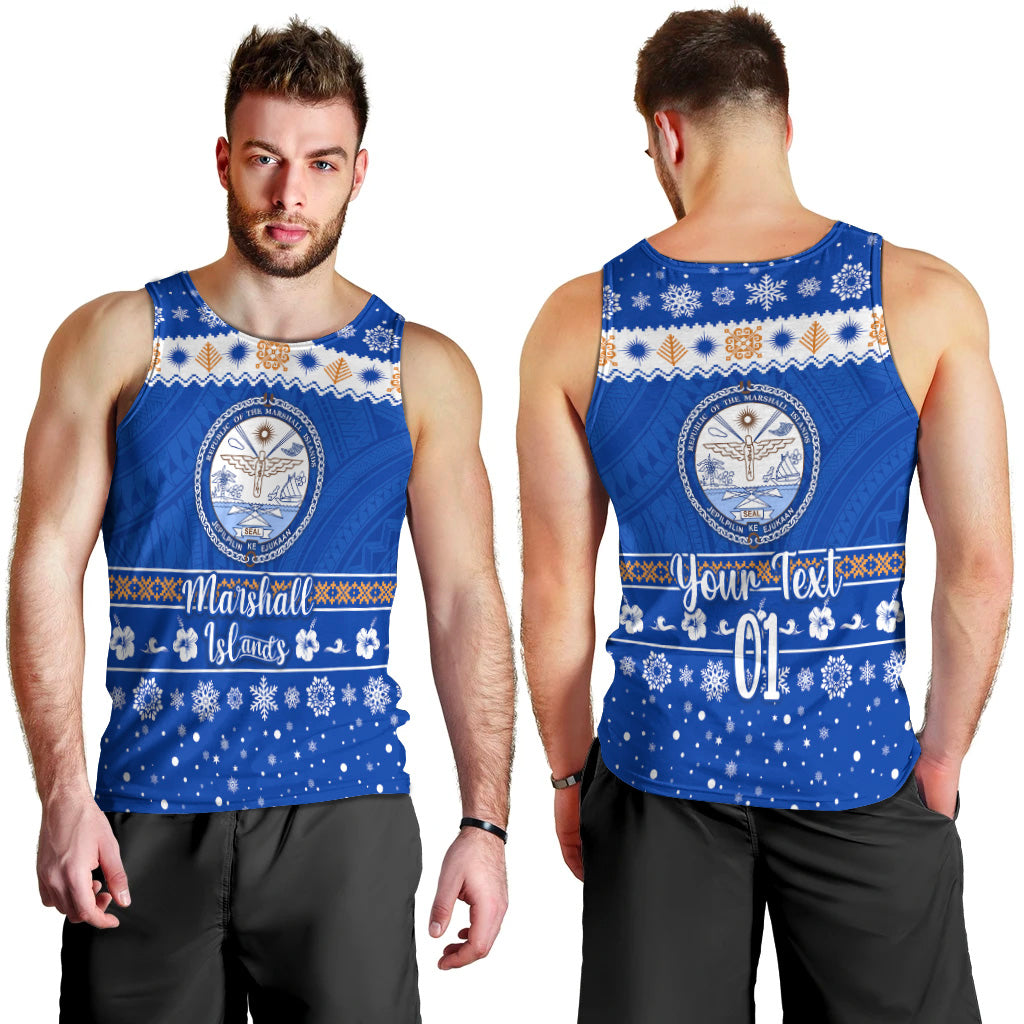 (Custom Personalised) Marshall Islands Christmas Men Tank Top Simple Style LT8 - Polynesian Pride