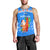 (Custom Personalised) Hawaii Christmas Men Tank Top Santa Claus Surfing Simple Style - Blue LT8 - Polynesian Pride