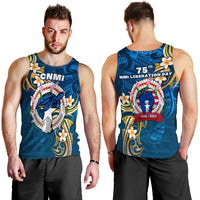 Northern Mariana Islands Men Tank Top Independence Day LT16 Blue - Polynesian Pride