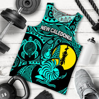 New Caledonia Men's Tank Top Turquoise Color LT6 Green - Polynesian Pride