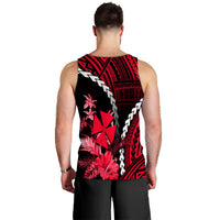 Wallis and Futuna Men Tank Top Polynesian Style Red Color LT6 - Polynesian Pride