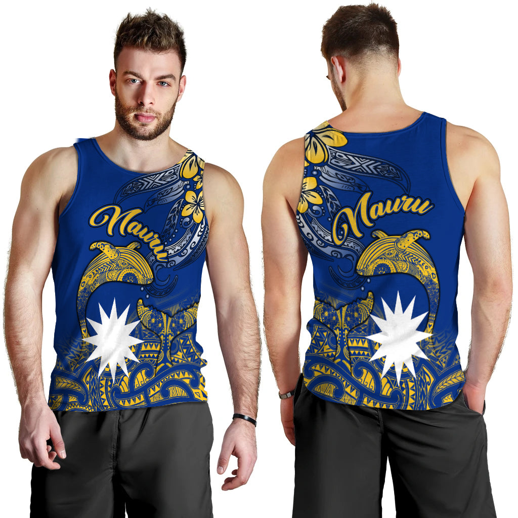 Nauru Independence - The Way Of Water Men Tank Top - LT2 BLUE - Polynesian Pride