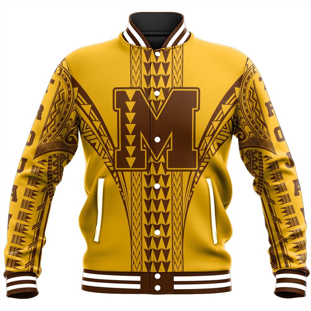 Hawaii Baseball Jacket - Mililani High Baseball Jacket - AH Unisex Gold - Polynesian Pride