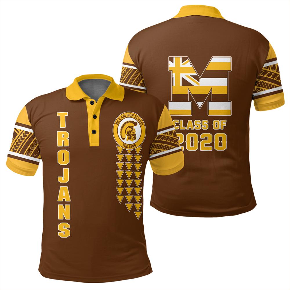 Custom Hawaii Polo Shirt Mililani High Custom Your Class Polo Shirt Unisex Gold - Polynesian Pride