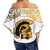 Hawaii - Kanaka Mililani High School Off Shoulder Waist Wrap Top Demodern Style AH - Polynesian Pride