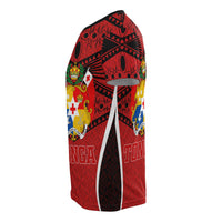 Tonga Polynesian All Over T Shirt Red Pattern - Polynesian Pride
