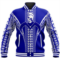 Hawaii Baseball Jacket - Moanalua High Baseball Jacket - AH Unisex Blue - Polynesian Pride