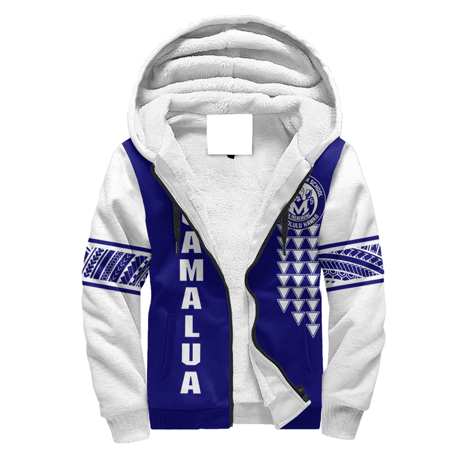 (Personalised) Hawaii - Moanalua High Custom Your Class Sherpa Hoodie AH Blue - Polynesian Pride