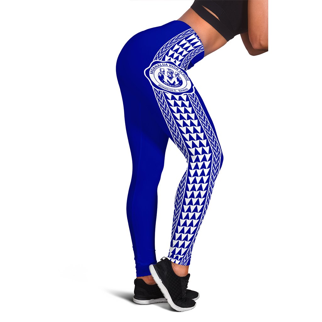 Hawaii - Moanalua High Women's Leggings - AH Blue - Polynesian Pride