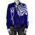 hawaiiJacket - Moanalua High Women's Bomber Jacket - Forc Style AH Blue - Polynesian Pride