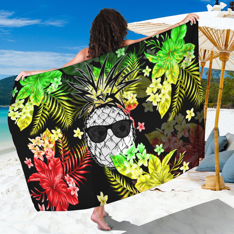 Hawaii Summer Colorful Pineapple Sarong Green LT6 One Size Green - Polynesian Pride