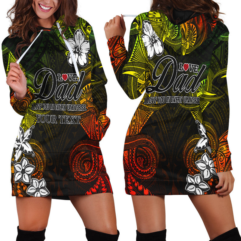 (Custom Personalised) Polynesian Fathers Day Hoodie Dress I Love You In Every Universe - Reggae LT8 Reggae - Polynesian Pride