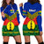 New Caledonia Kanaky Hoodie Dress Kanaky Vibes LT8 Women Blue - Polynesian Pride