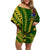 Cook Islands Polynesian Off Shoulder Short Dress LT6 Women Green - Polynesian Pride