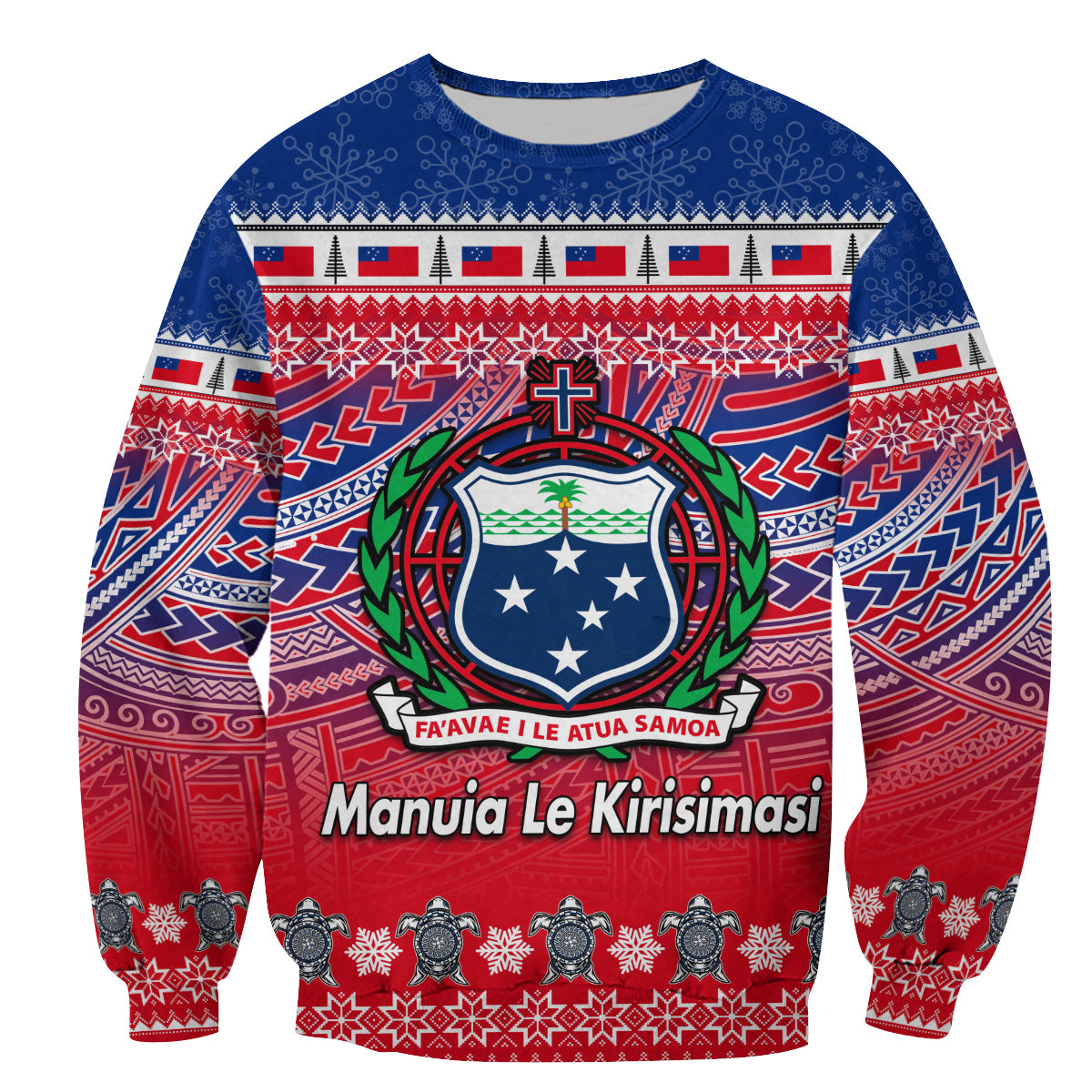 Samoa Christmas Manuia Le Kirisimasi Sweatshirts LT6 Unisex Red - Polynesian Pride