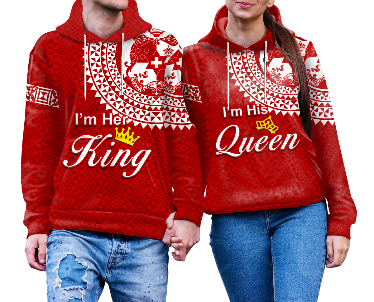 Custom Valentine Day Tonga Couple Love Hoodie Tongan Turtle LT12 - Polynesian Pride