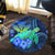 Hawaii Turtle Hibiscus Polynesian Round Carpet - Jade Stone - AH - Polynesian Pride