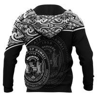 Polynesian Hawaii Custom Zip up Hoodie White Curve - Polynesian Pride