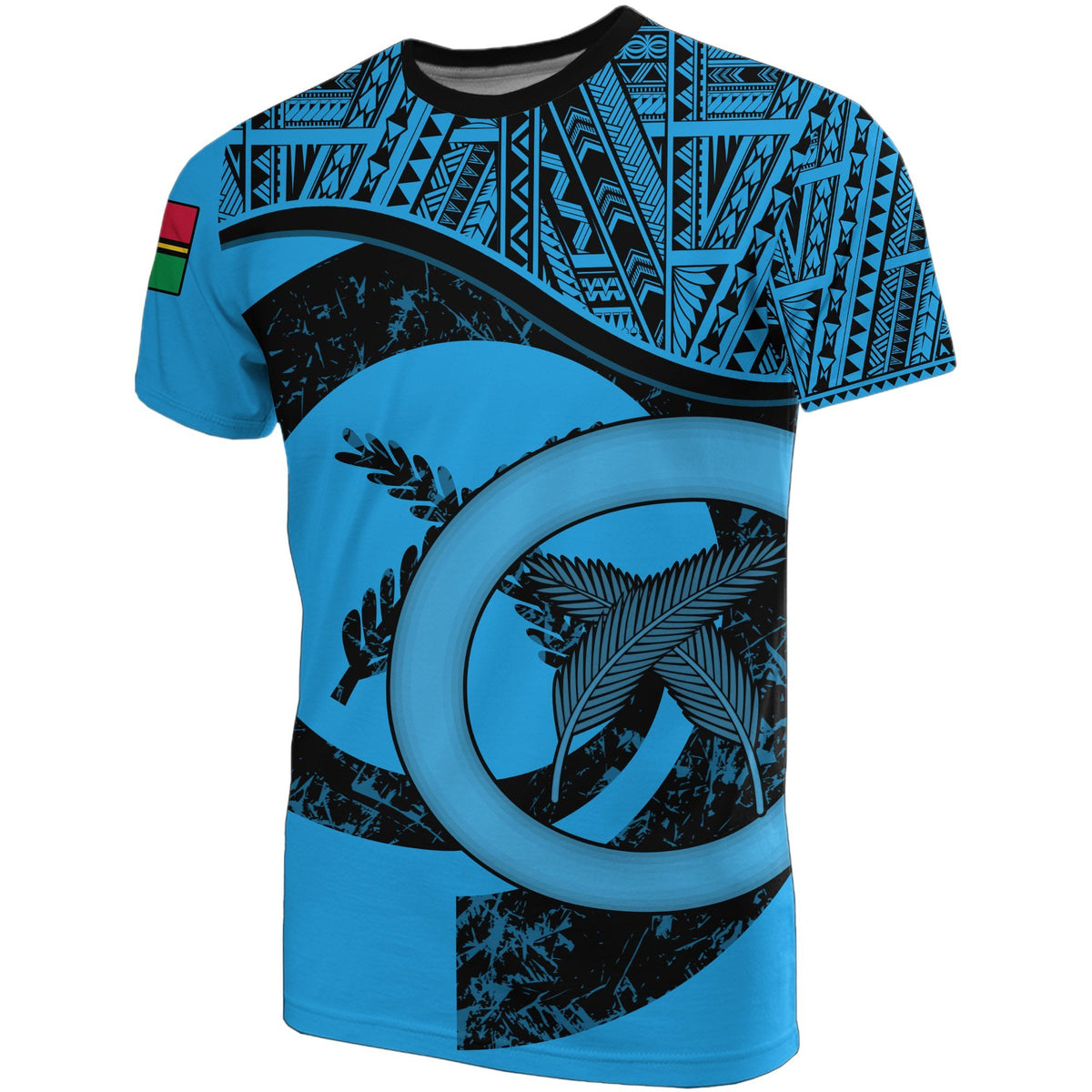 Vanuatu T Shirt Vanuatuan Flag BLue A02 Unisex Blue - Polynesian Pride