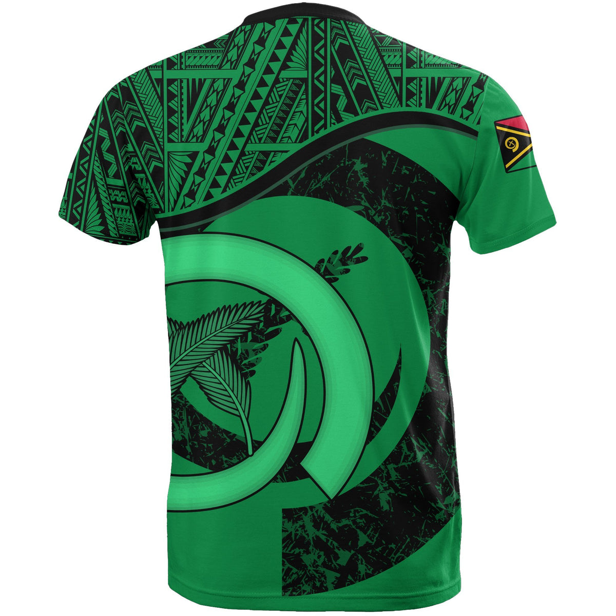 Vanuatu T Shirt Vanuatuan Flag Green A02 - Polynesian Pride