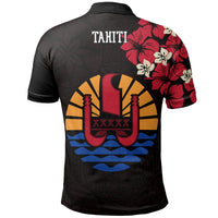 Tahiti Polo Shirt Tahitian Flag Hibiscus Special A02 - Polynesian Pride