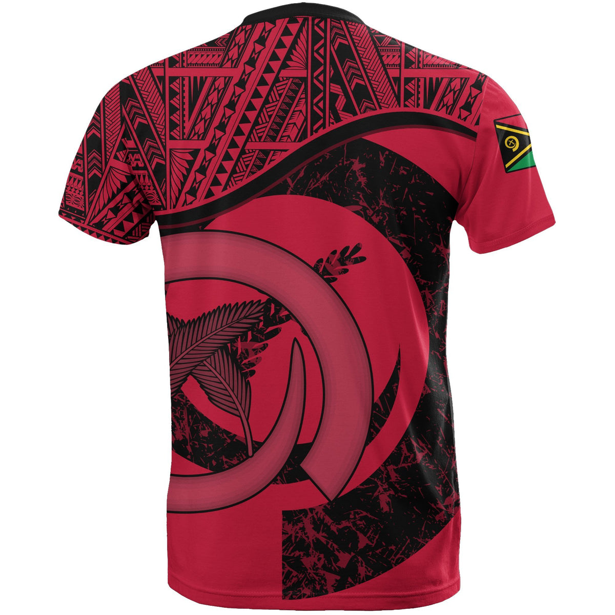 Vanuatu T Shirt Vanuatuan Flag Red A02 - Polynesian Pride