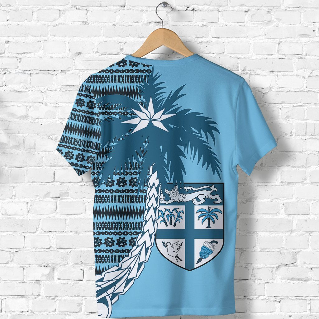 Fiji T Shirt Fijian Tapa Half Coconut A02 - Polynesian Pride