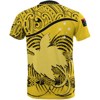 Papua New Guinea T Shirt Papua New Guinea Flag Coat Of Arms Yellow A02 - Polynesian Pride