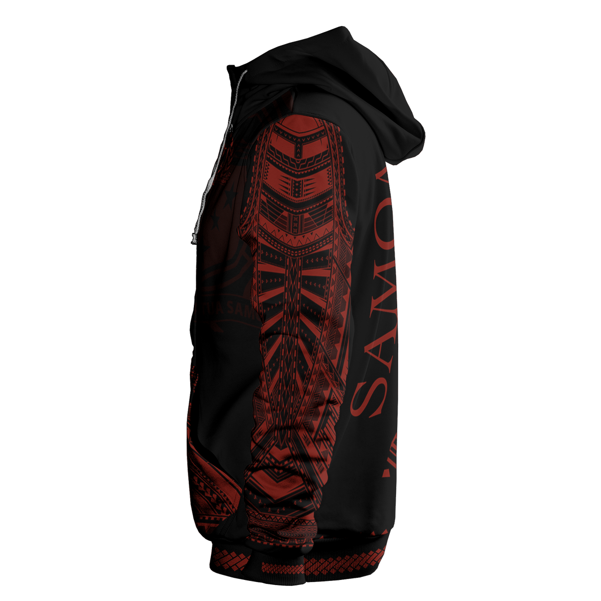 Samoa Hoodie Polynesian Portion Red Version - Polynesian Pride