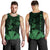 Hawaiian King Kanaka Map Polynesian Molokai Men's Tank Top - Green - Hala Style - AH Green - Polynesian Pride