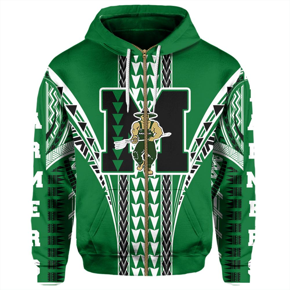 Hawaii Hoodie Molokai High Zip Hoodie - Polynesian Pride