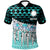 Nauru Polo Shirt Coconut Leaves Weave Pattern Blue Unisex Blue - Polynesian Pride