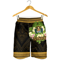 Nauru Men's Shorts - Polynesian Gold Patterns Collection - Polynesian Pride