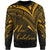 New Caledonia Sweatshirt - Cross Style Gold Color Unisex Black - Polynesian Pride