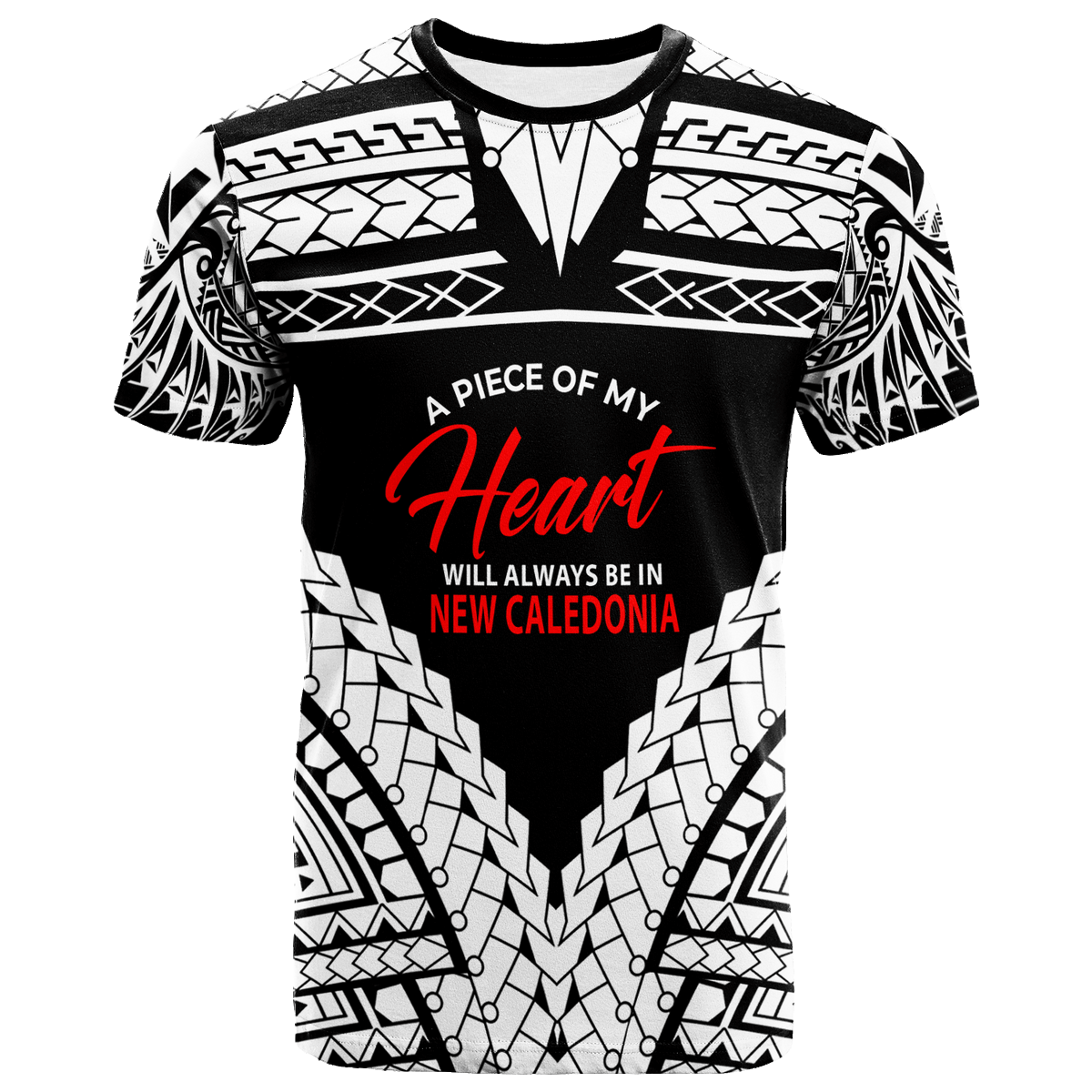 New Caledonia T Shirt A Piece Of My Heart Unisex White - Polynesian Pride