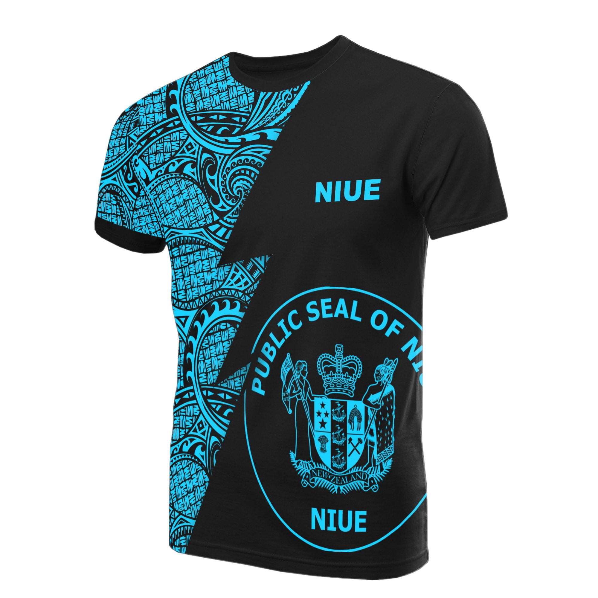 Niue T Shirt Polynesian Pattern Neon Flash Style Unisex Neon - Polynesian Pride