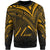 Niue Sweatshirt - Cross Style Gold Color Unisex Black - Polynesian Pride