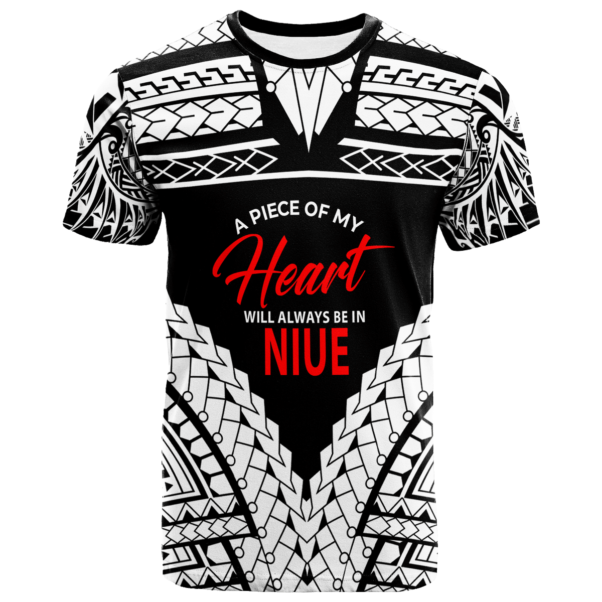 Niue T Shirt A Piece Of My Heart Unisex White - Polynesian Pride