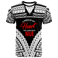 Niue T Shirt A Piece Of My Heart Unisex White - Polynesian Pride