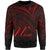 Niue Sweatshirt - Cross Style Red Color Unisex Black - Polynesian Pride