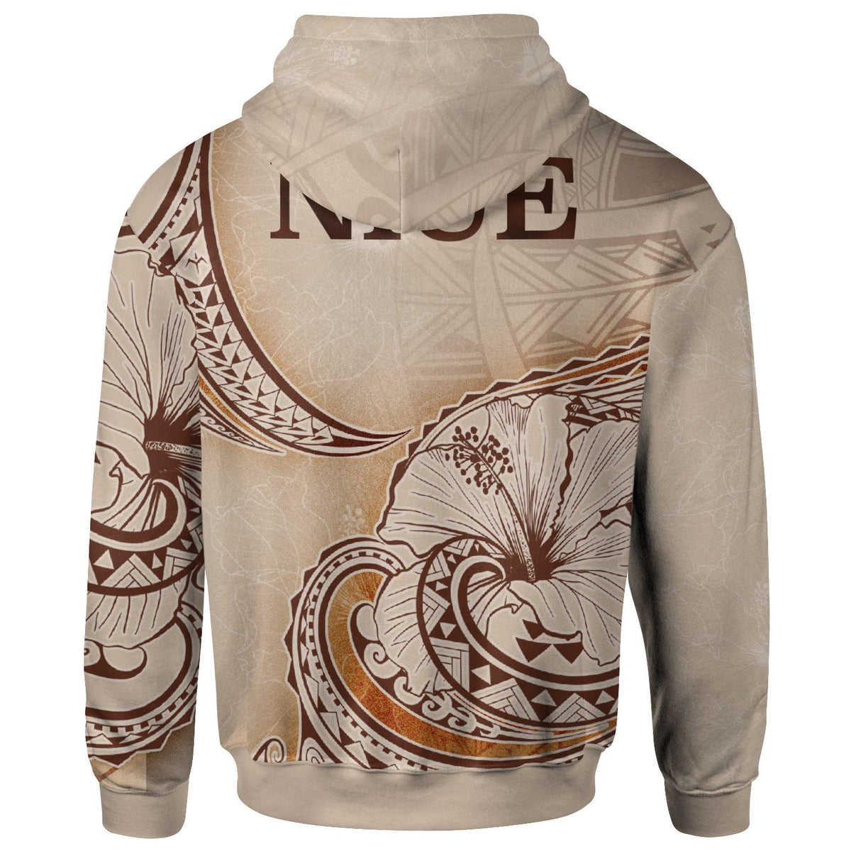 Niue Hoodie Hibiscus Flowers Vintage Style - Polynesian Pride