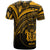 Niue T Shirt Gold Color Cross Style - Polynesian Pride