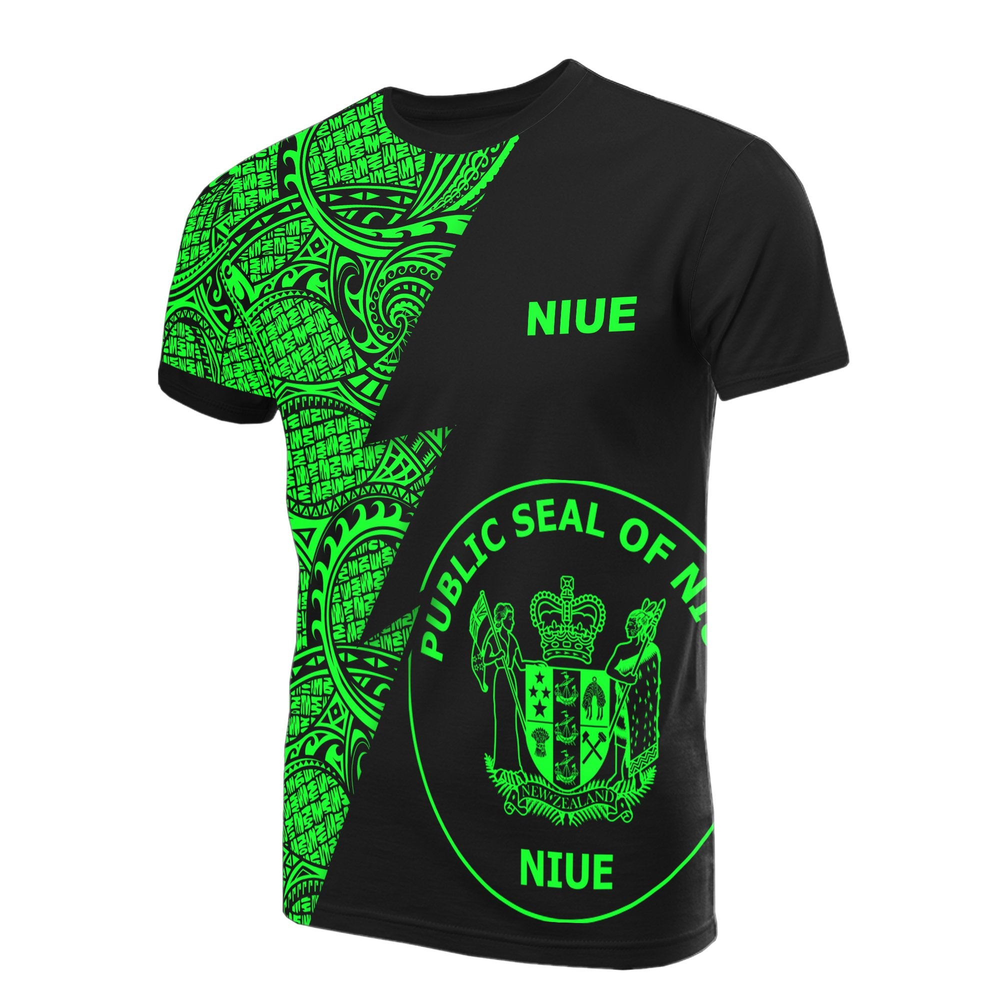 Niue T Shirt Polynesian Pattern Green Flash Style Unisex Green - Polynesian Pride