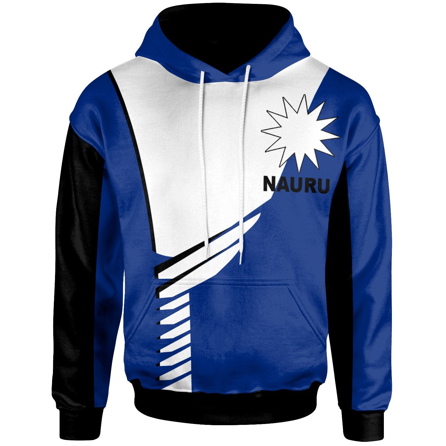 Nauru Hoodie Athletes Style Unisex Blue - Polynesian Pride