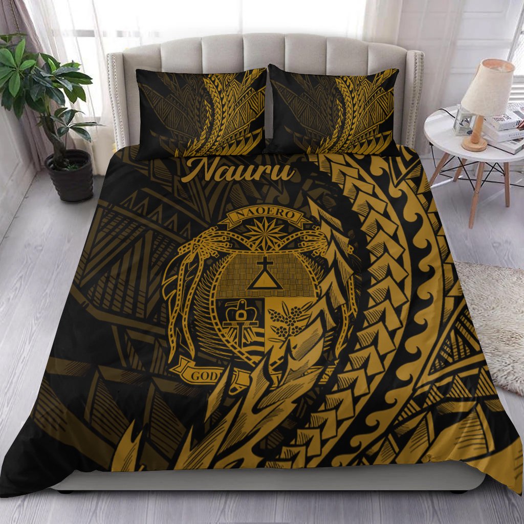 Nauru Bedding Set - Wings Style Black - Polynesian Pride